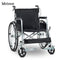 Metene Lightweight Wheelchair for Adults, Foldable, 250 lb Weight Capacity, Fixed Arms, Removable Footrest, Black Steel Frame, Portable Standard Wheelchair for Seniors
